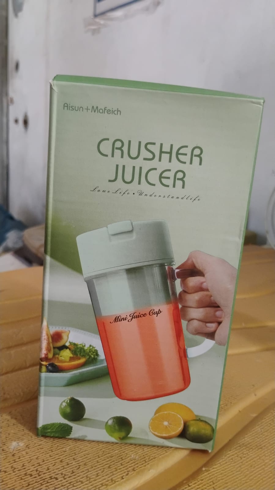 Portable Crusher Juicer With Handle & Straw, USB Rechargeable Multi Blades (420 ML)-Home & Kitchen-AniGuess-AniGuess