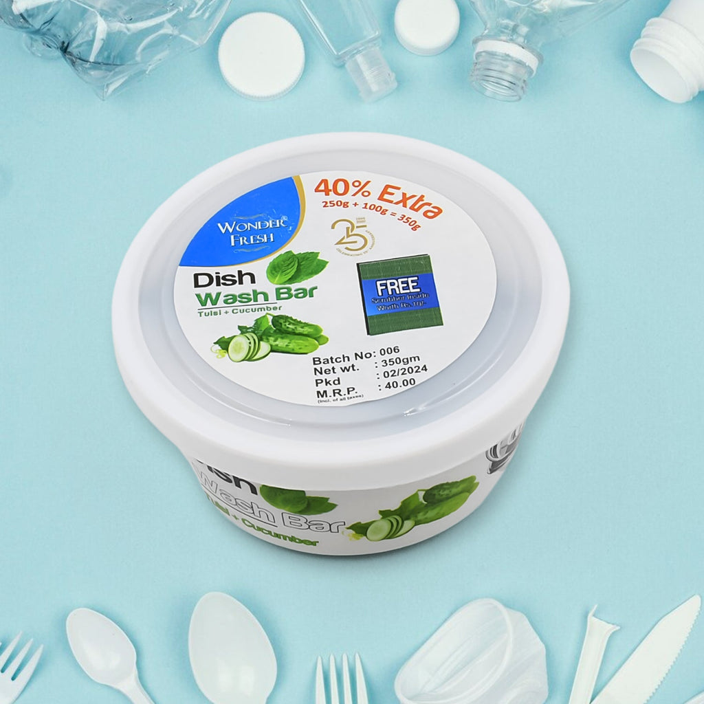 Fresh Mix Flavor Dishwash Bar with Super Scrubber Dishwashing Solution 350 gm-Industrial & Scientific-AniGuess-AniGuess