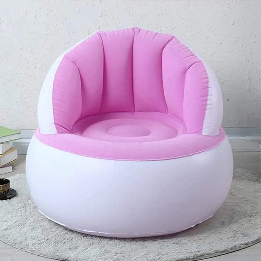Kids inflatable sofa chair with backrest & Foot Air Pump (1 Set 85x74 Cm Approx)-Home Improvement-AniGuess-AniGuess