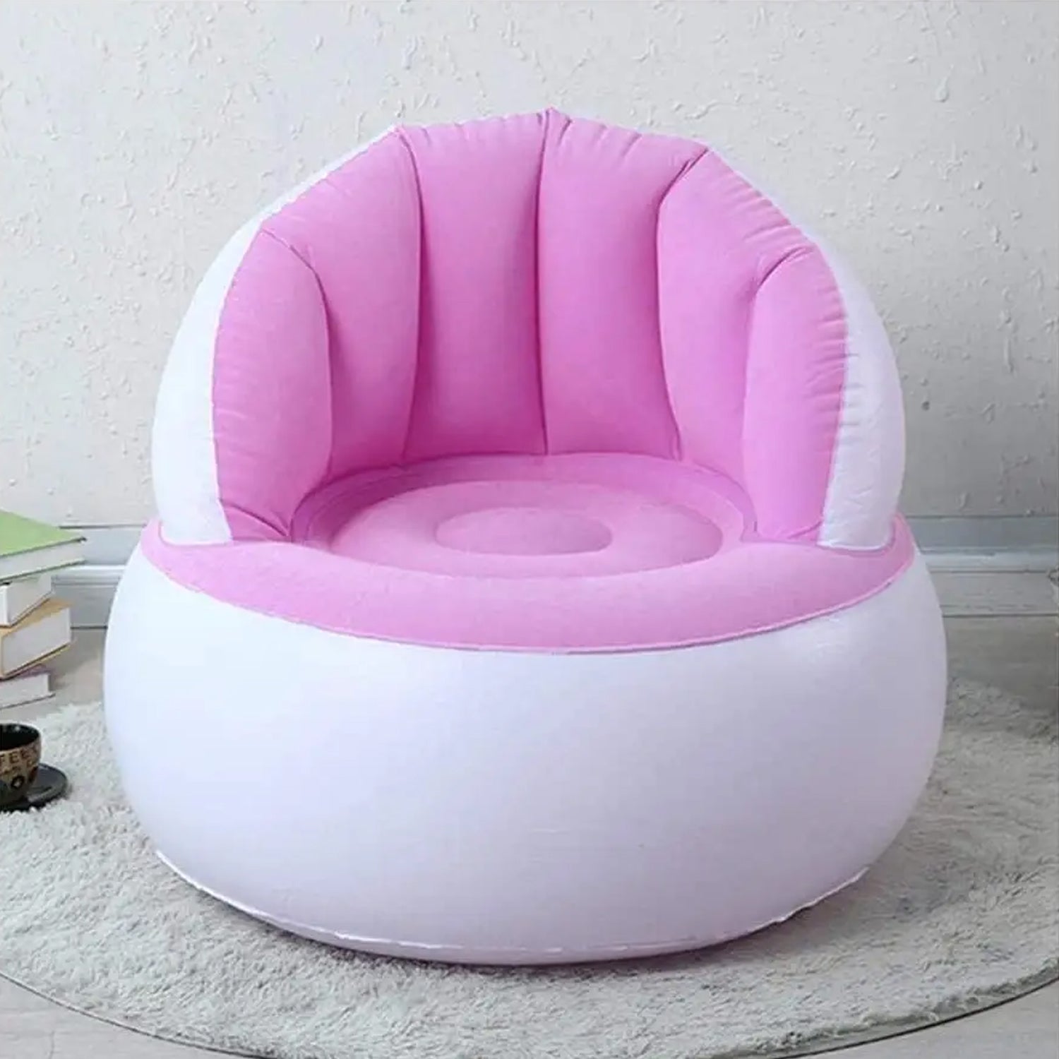 Kids inflatable sofa chair with backrest & Foot Air Pump (1 Set 85x74 Cm Approx)-Home Improvement-AniGuess-AniGuess