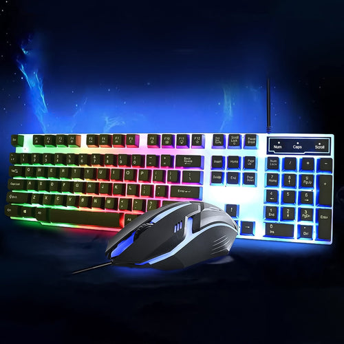 104 Key Colorful Lighting Keyboard Mouse Set (2 Pc Set)-Electronics-AniGuess-AniGuess