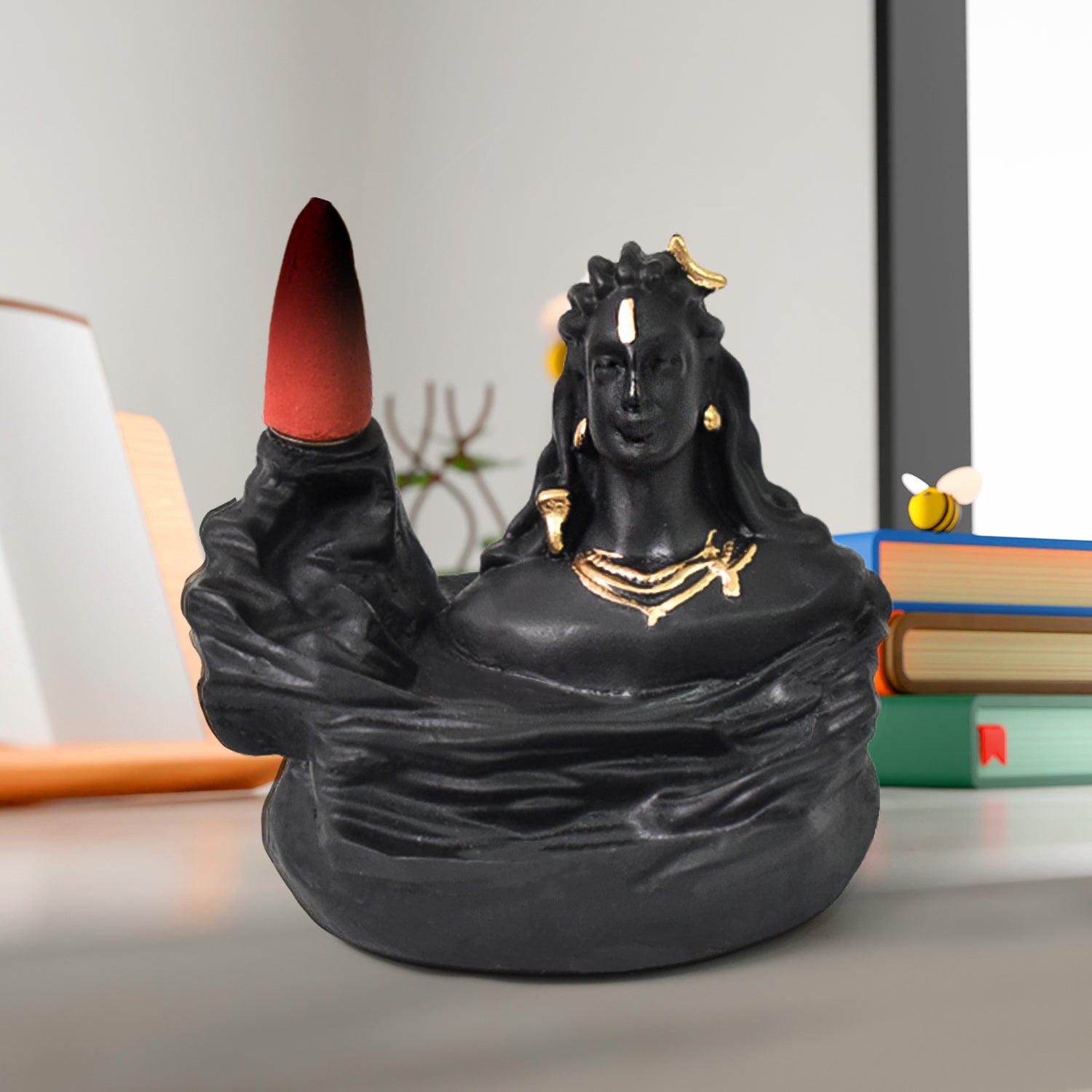 Adiyogi Shiva Backflow Smoke Fountain Incense Holder Burner (1 Pc)-Home Improvement-AniGuess-AniGuess