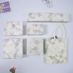 Marble-white cardboard jewellery gift box 7 pcs mix size necklace bracelet India
