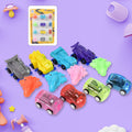 Mini Pull Back Car & Aeroplane Plastic Pull Back Car Cartoon Toys (12 Pcs Set)-Toys & Games-AniGuess-AniGuess