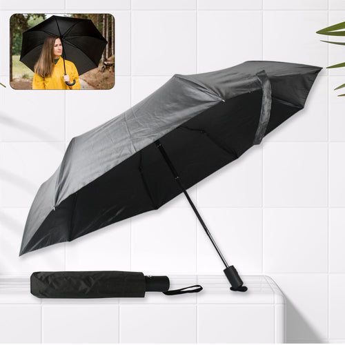 2 Fold Manual Umbrella – Wind, Sun & Rainproof with Steel Shaft & Wrist Strap-Health & Beauty Accessories-AniGuess-AniGuess