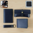 4 in 1 premium pu leather wallet gift set for men