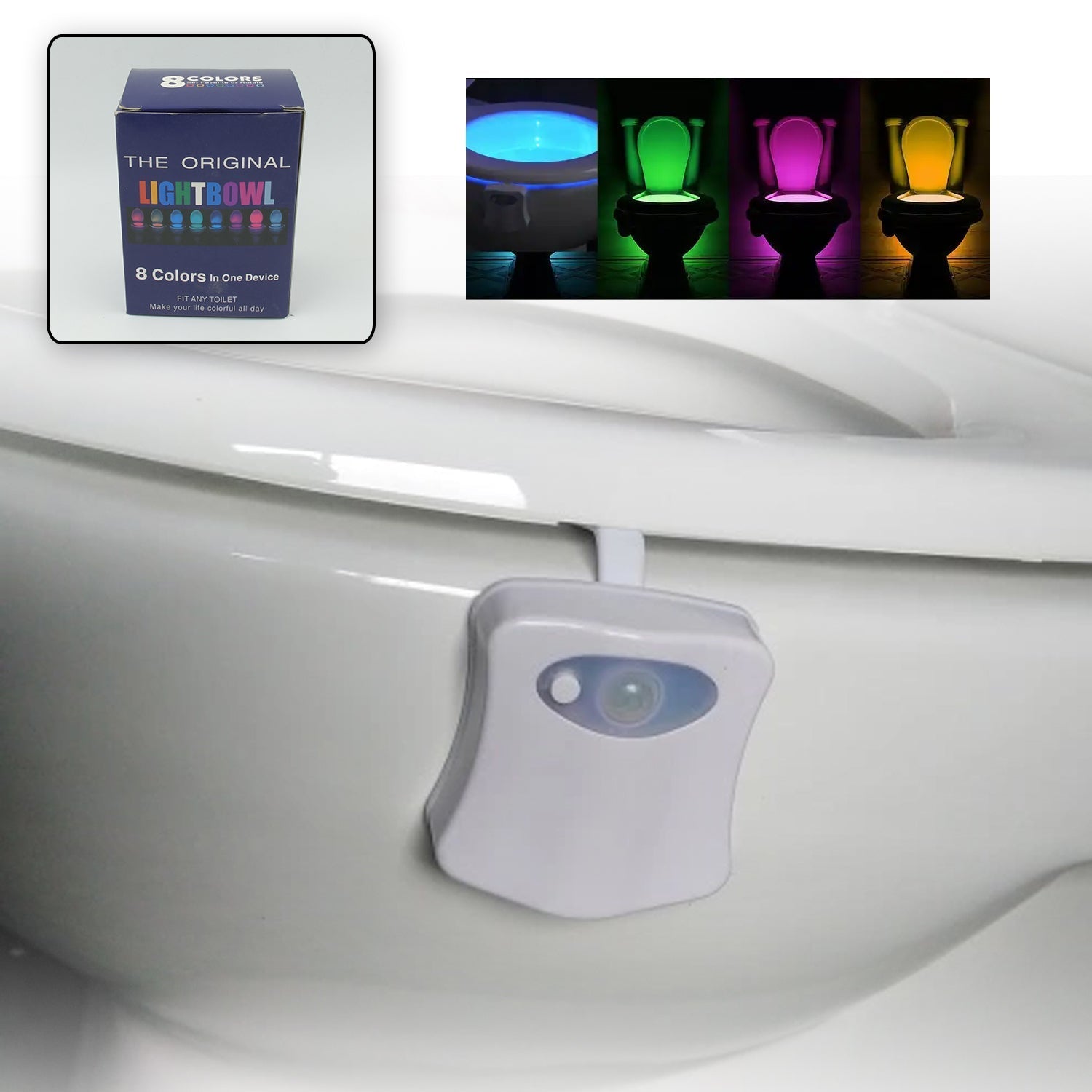 Toilet Light, LED Toilet Bowl Light Toilet Cover Lamp (1 Pc / Battery Not Included)-Electronics-AniGuess-AniGuess