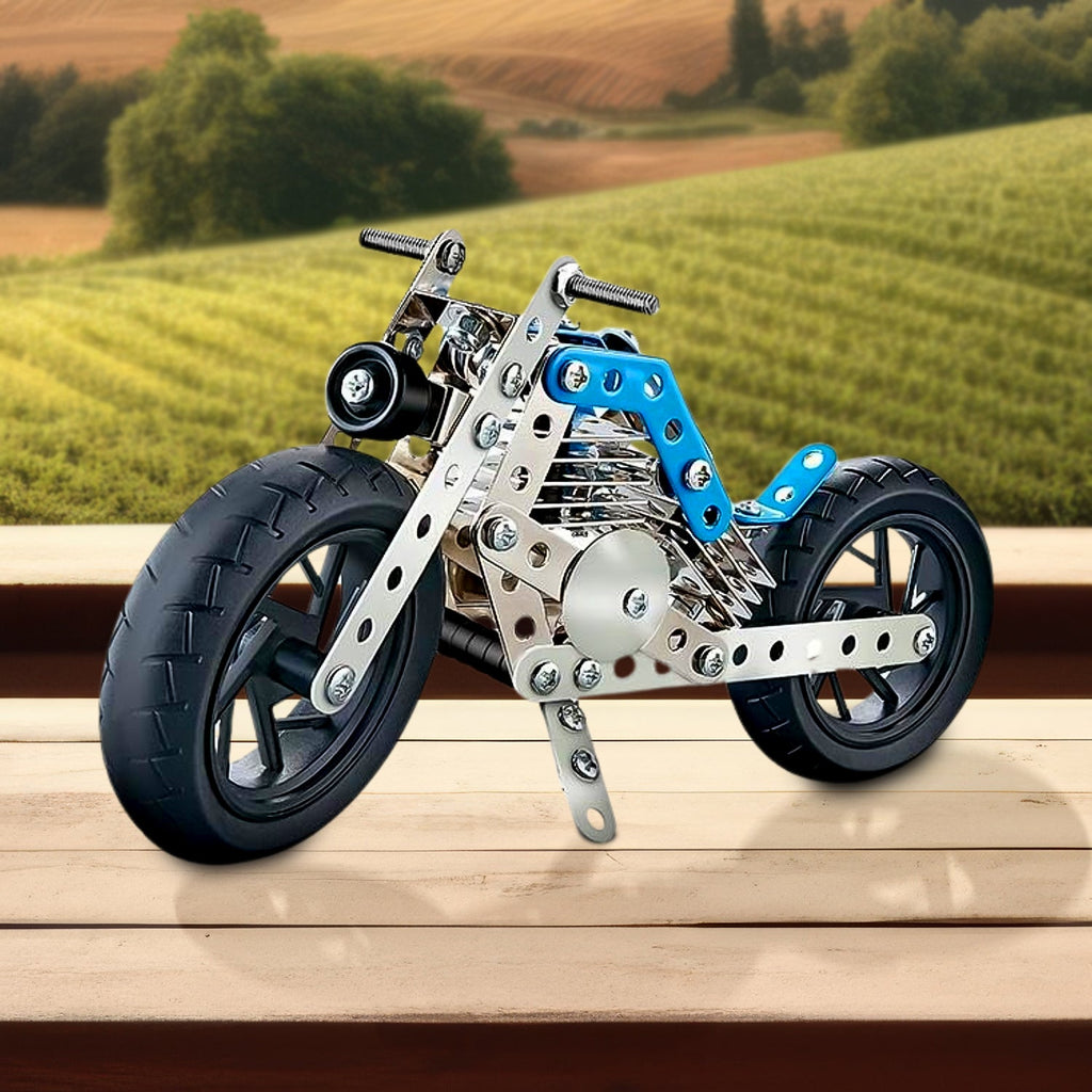 Metal Bike Creative Mechanical Construction Engineering Kit 140 Part Bike Tool-Toys & Games-AniGuess-AniGuess