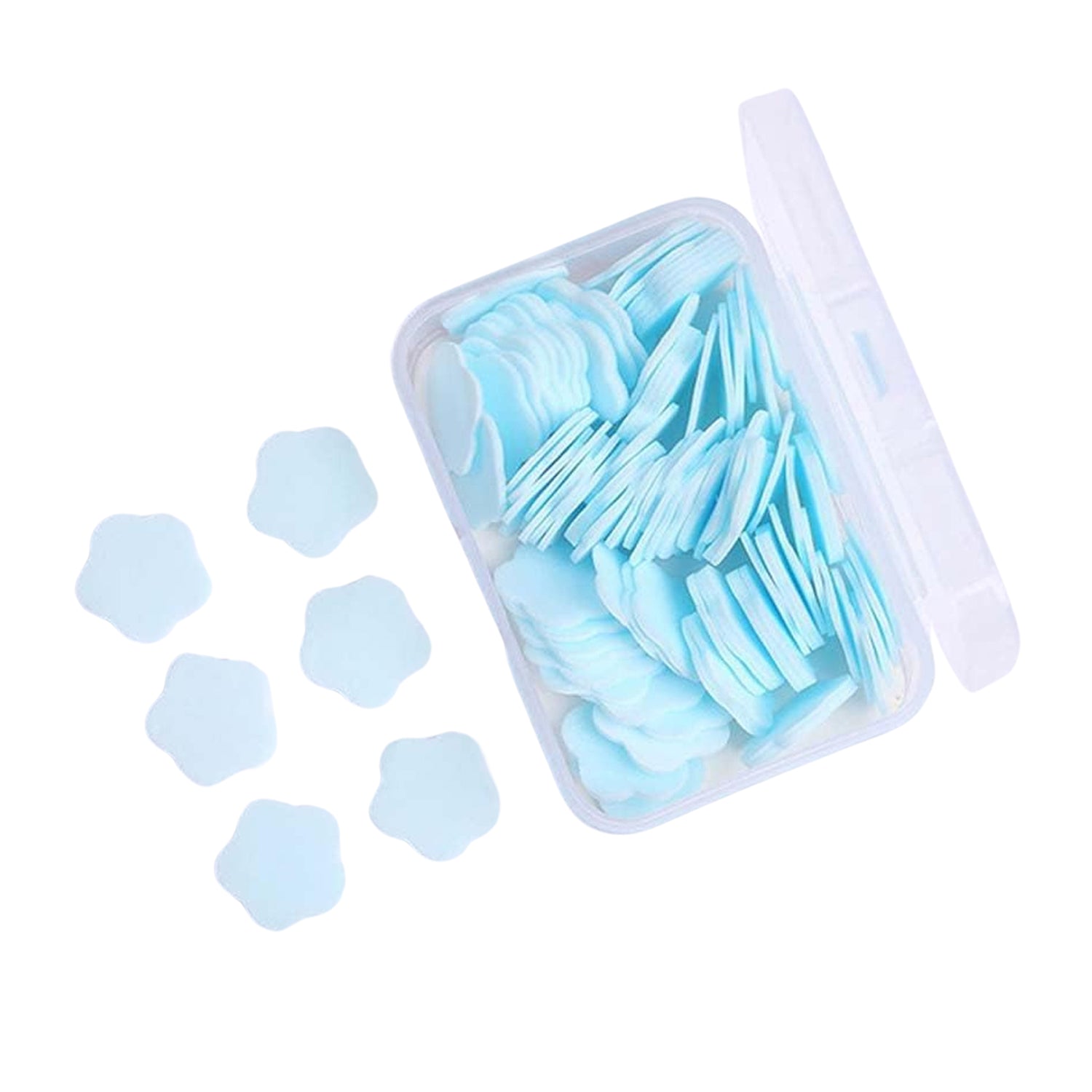 Mini Portable Travel Soap Paper Sheets Flower Shape (100 Pcs Set Approx / Mix Color)-Health & Beauty Accessories-AniGuess-AniGuess