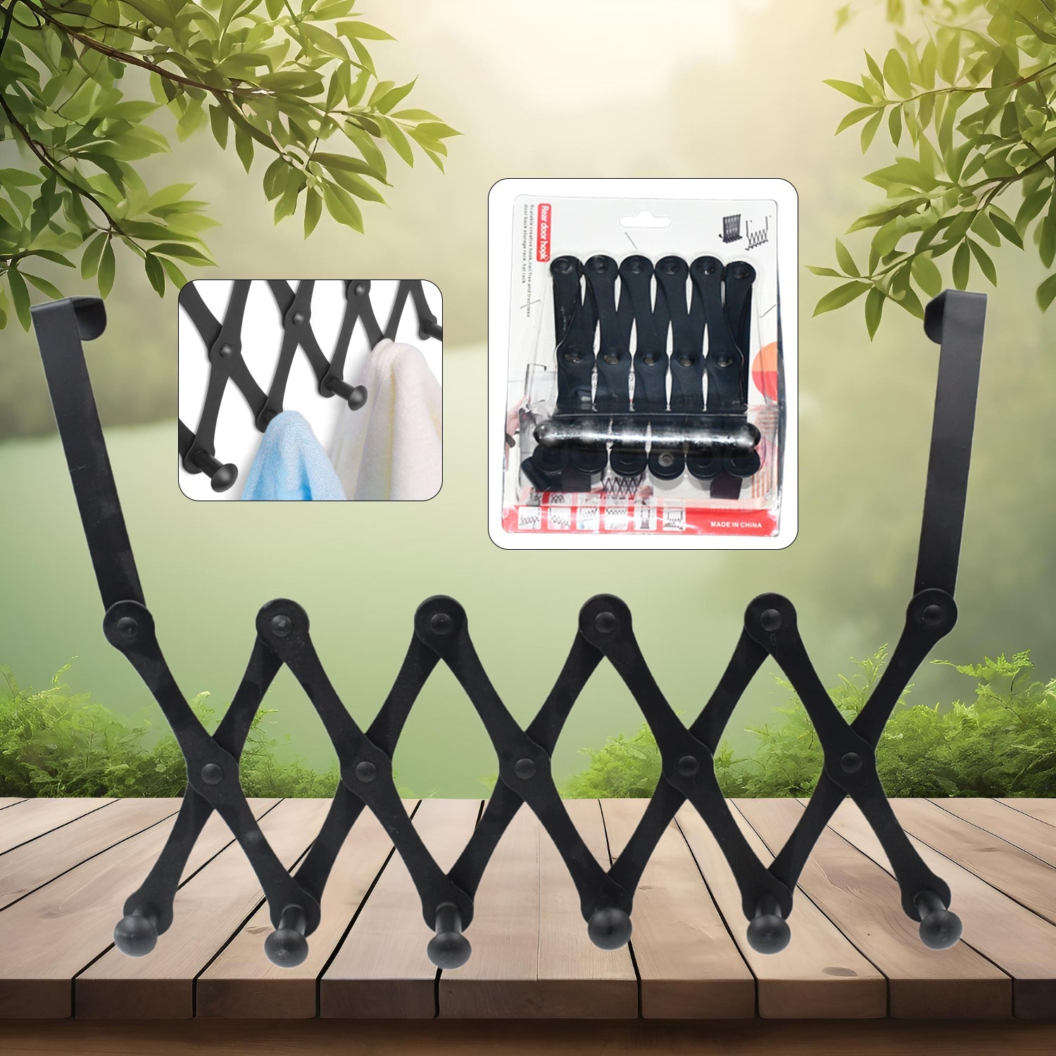 6 Hook Door Hanger, Steel Coat Rack (1 Pc)-Home Improvement-AniGuess-AniGuess