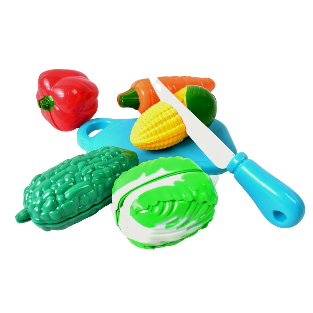 Realistic slice-able fruits and vegetables cut in 2 part play toy set-Toys & Games-AniGuess-AniGuess