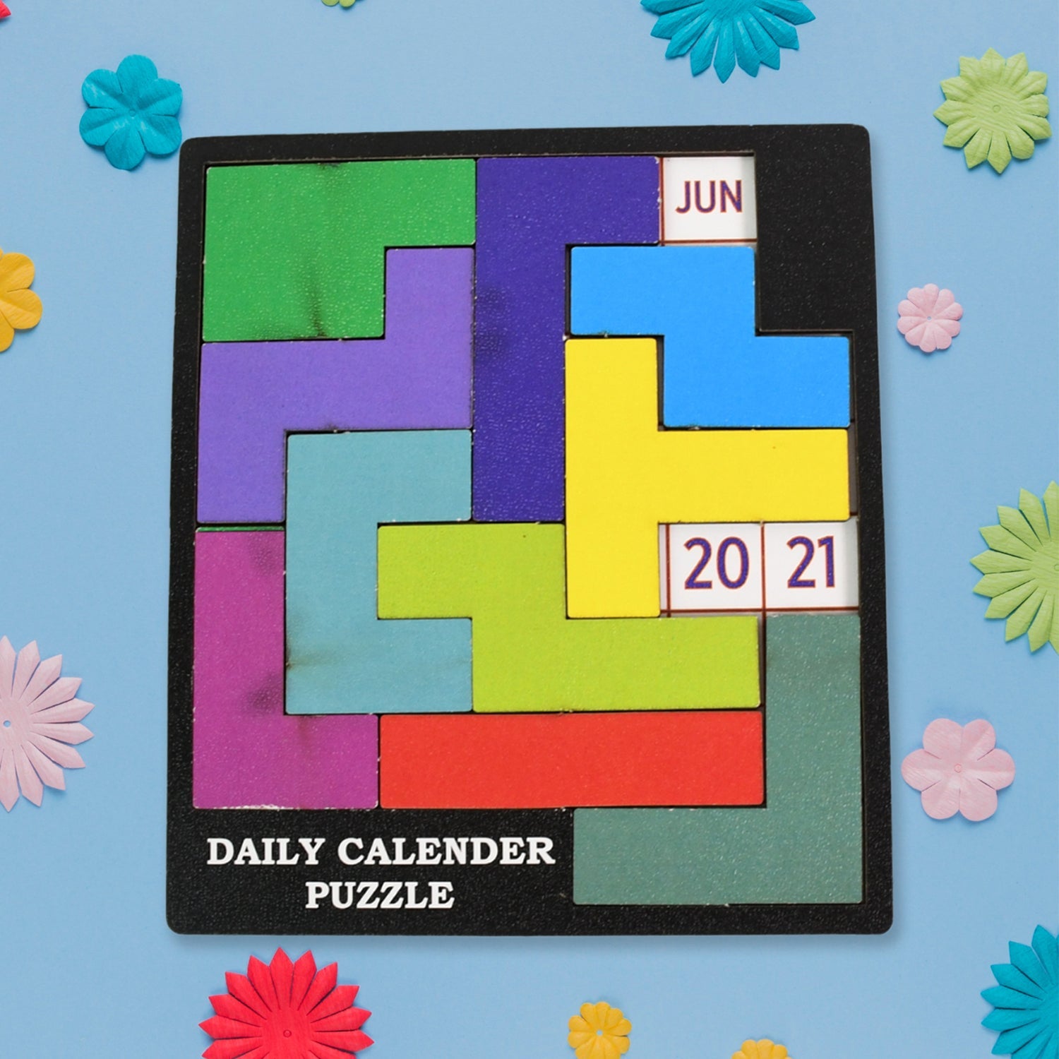 Wooden Daily Calendar Puzzle (Multicolor / 1 Set)-Toys & Games-AniGuess-AniGuess