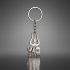 Mahakal Trishul & Shivling Design Metal Keychain