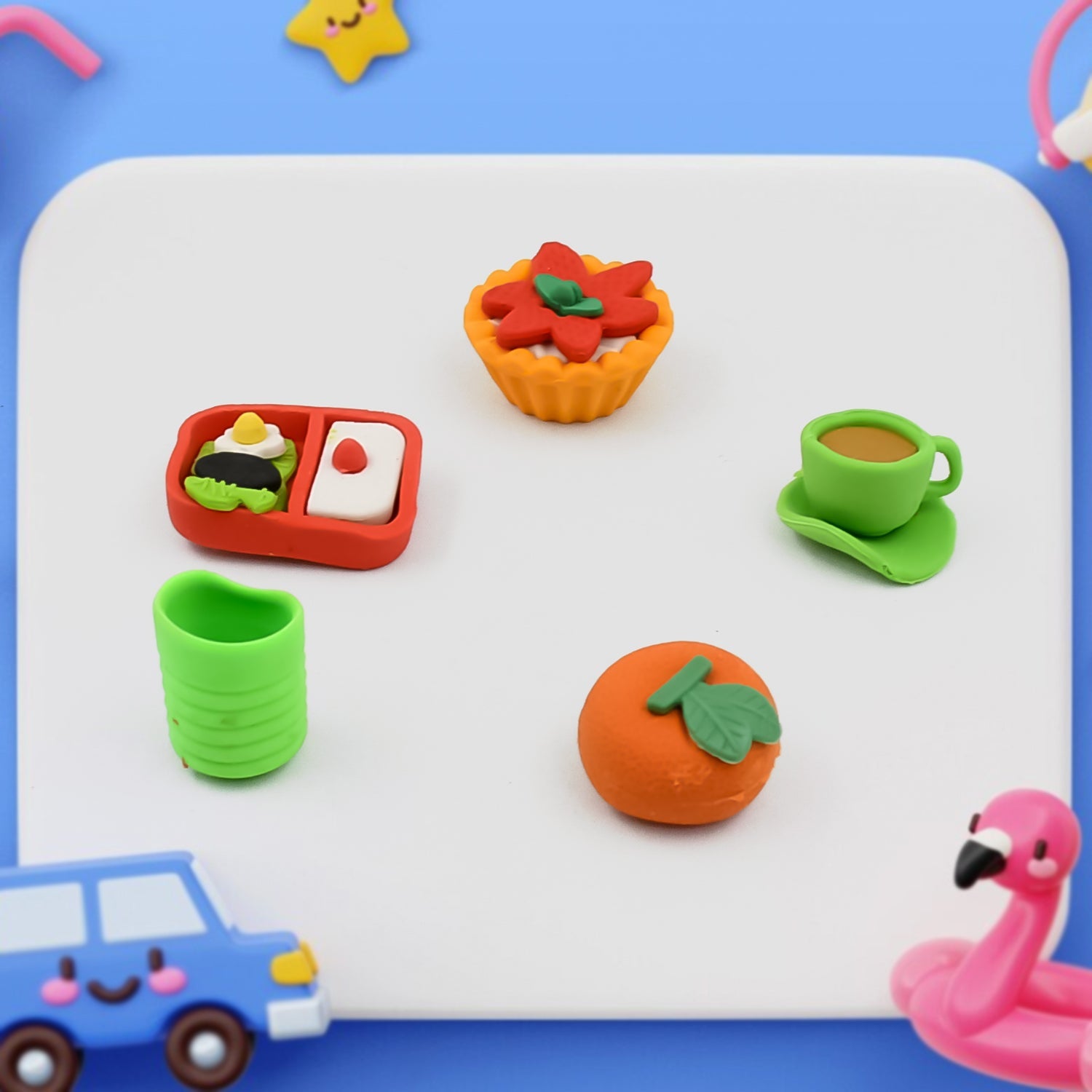 3D Mix Design Erasers – Cute & Colorful Novelty Erasers for Kids, School (1 Set)-Stationery-AniGuess-AniGuess