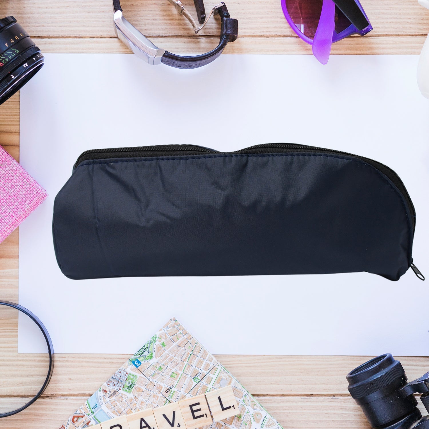 Reusable Multipurpose Washable Pouch Pen Stationary Case Travel (1 Pc)-Office Products-AniGuess-AniGuess