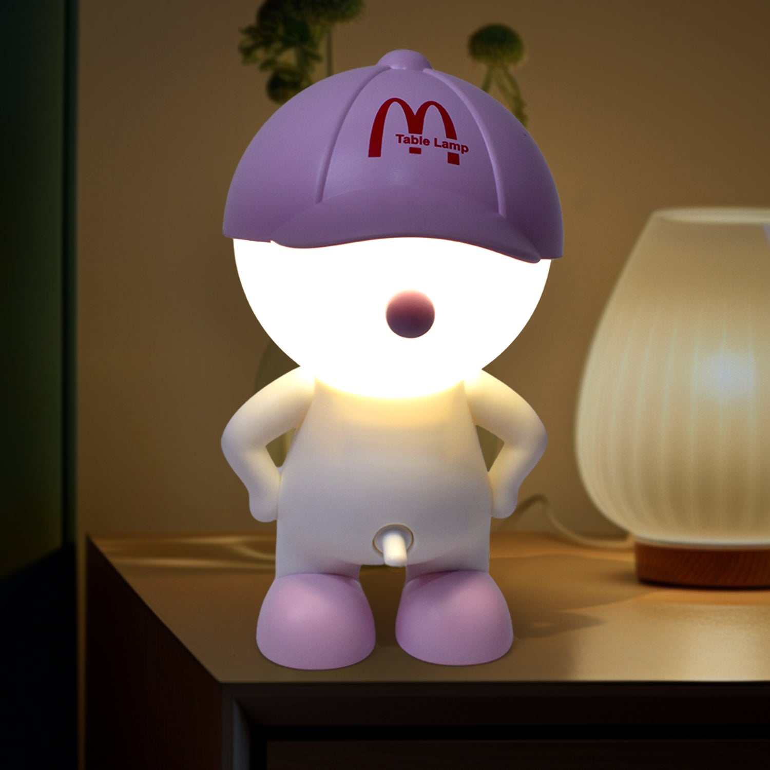 Cute Lovely Cartoon Design LED Desk Night Light With Plastic Head Cap (1 Pc)-Electronics-AniGuess-AniGuess