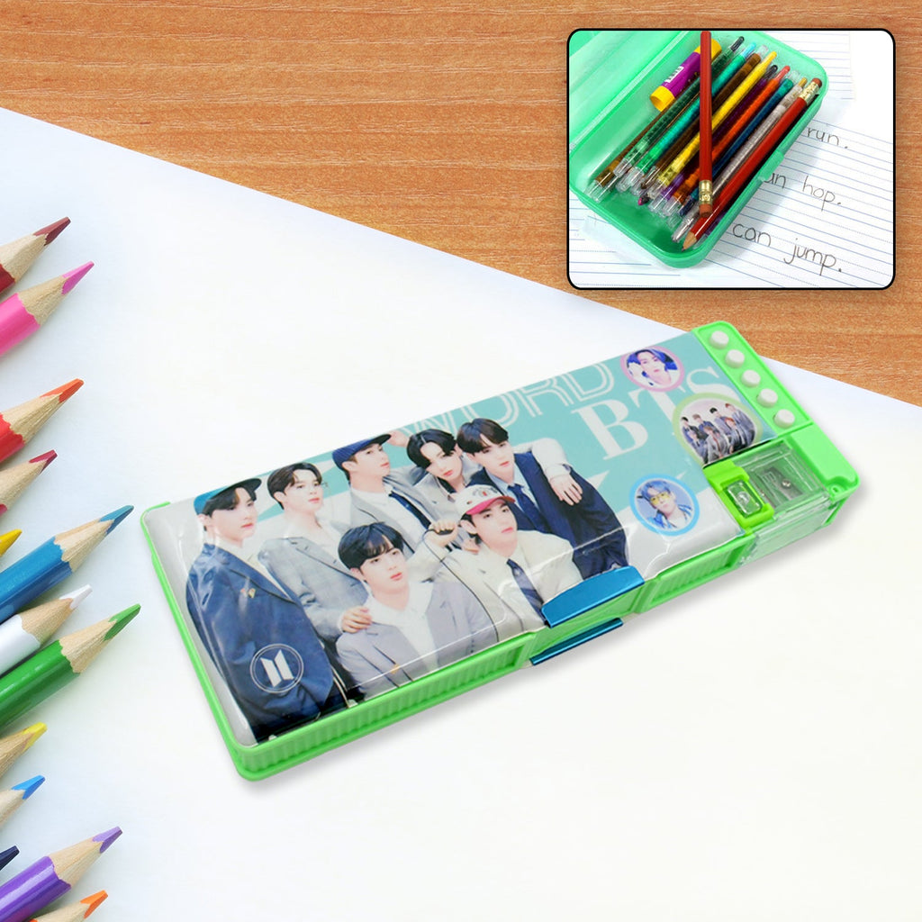 Multipurpose Compass Box (2 Compartments): Cartoon Pencil Case for Kids-Stationery-AniGuess-AniGuess