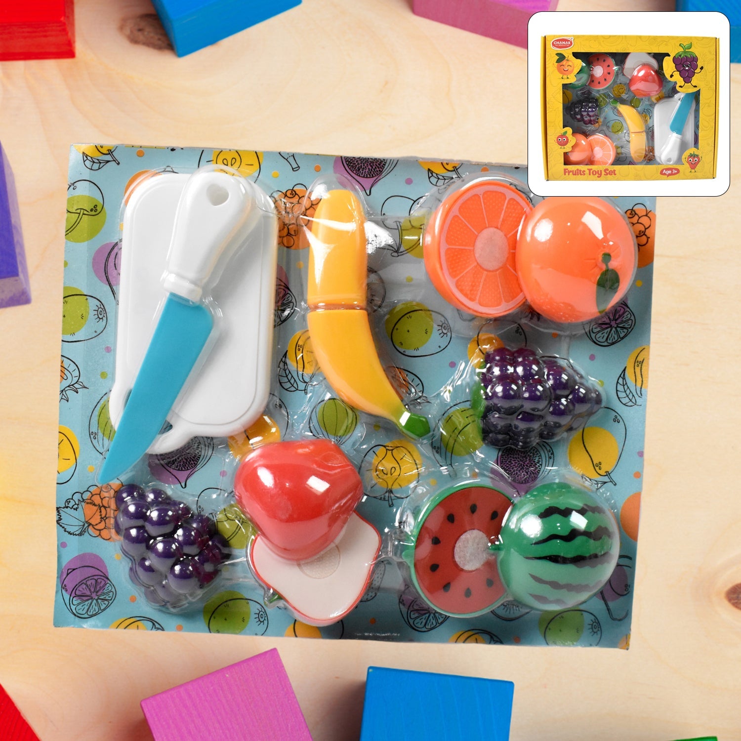 Realistic Sliceable Fruits Cutting Play Toy Set (7 Pcs Set)-Toys & Games-AniGuess-AniGuess