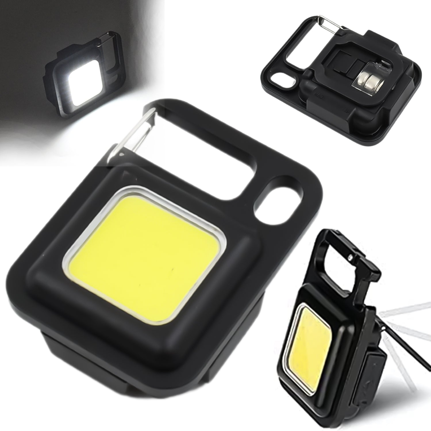 LED Battery Operated Keychain Flashlight with Folding Bracket (1 Pc)-Car & Motorbike-AniGuess-AniGuess