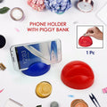 2in1 ABS Plastic Phone Holder Phone Stand With Coin Bank (1 Pc)-mobile accessories-AniGuess-AniGuess