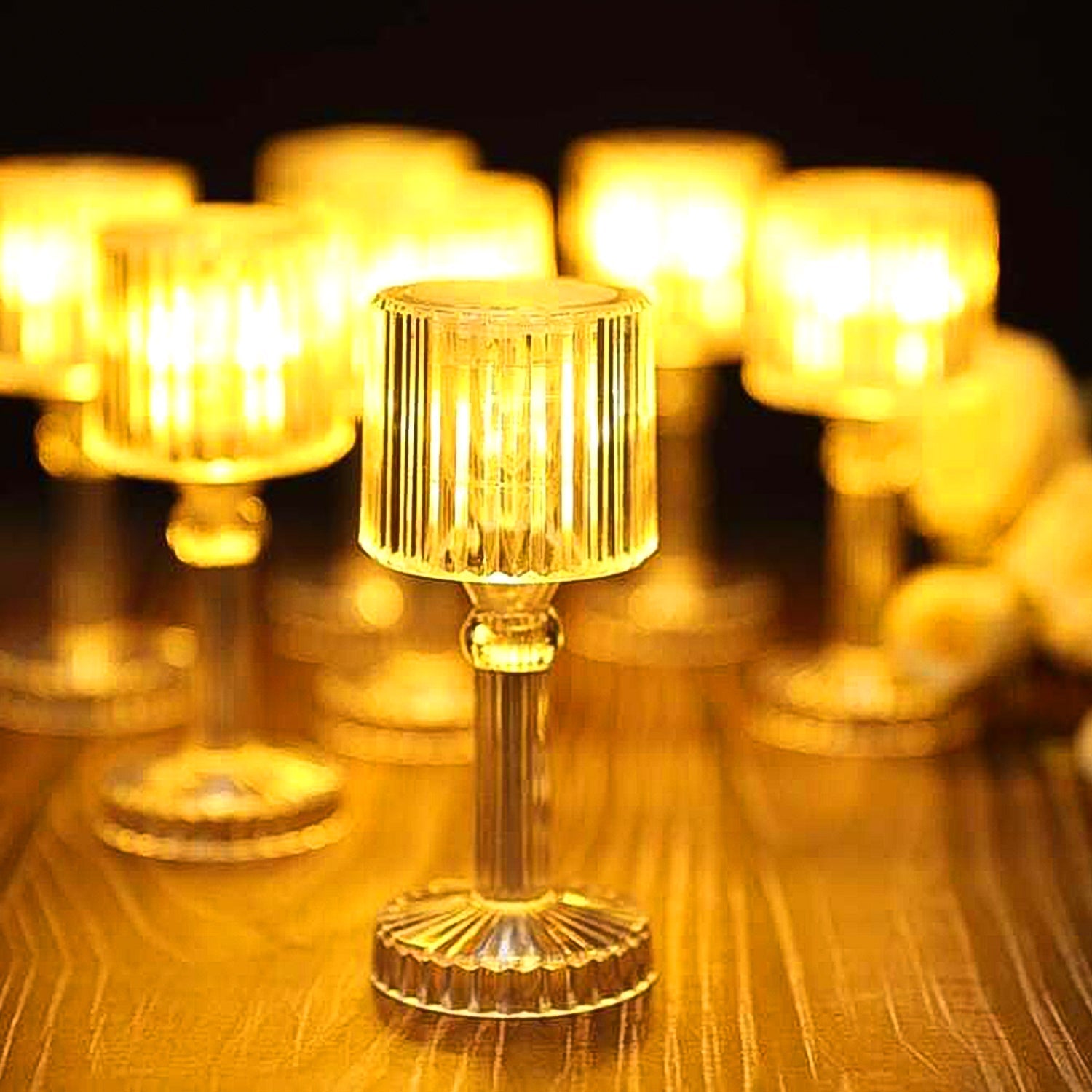Mini Acrylic LED Desk Lamps Table Lamp Portable Crystal, Diwali (1 Pc / Small)-Home Improvement-AniGuess-AniGuess