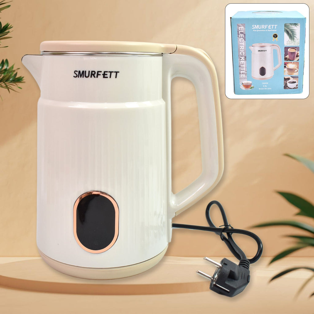 Double Wall Stainless Steel Electric Cordless Tea Kettle (1500W / 2.3 Ltr.)-Home & Kitchen-AniGuess-AniGuess
