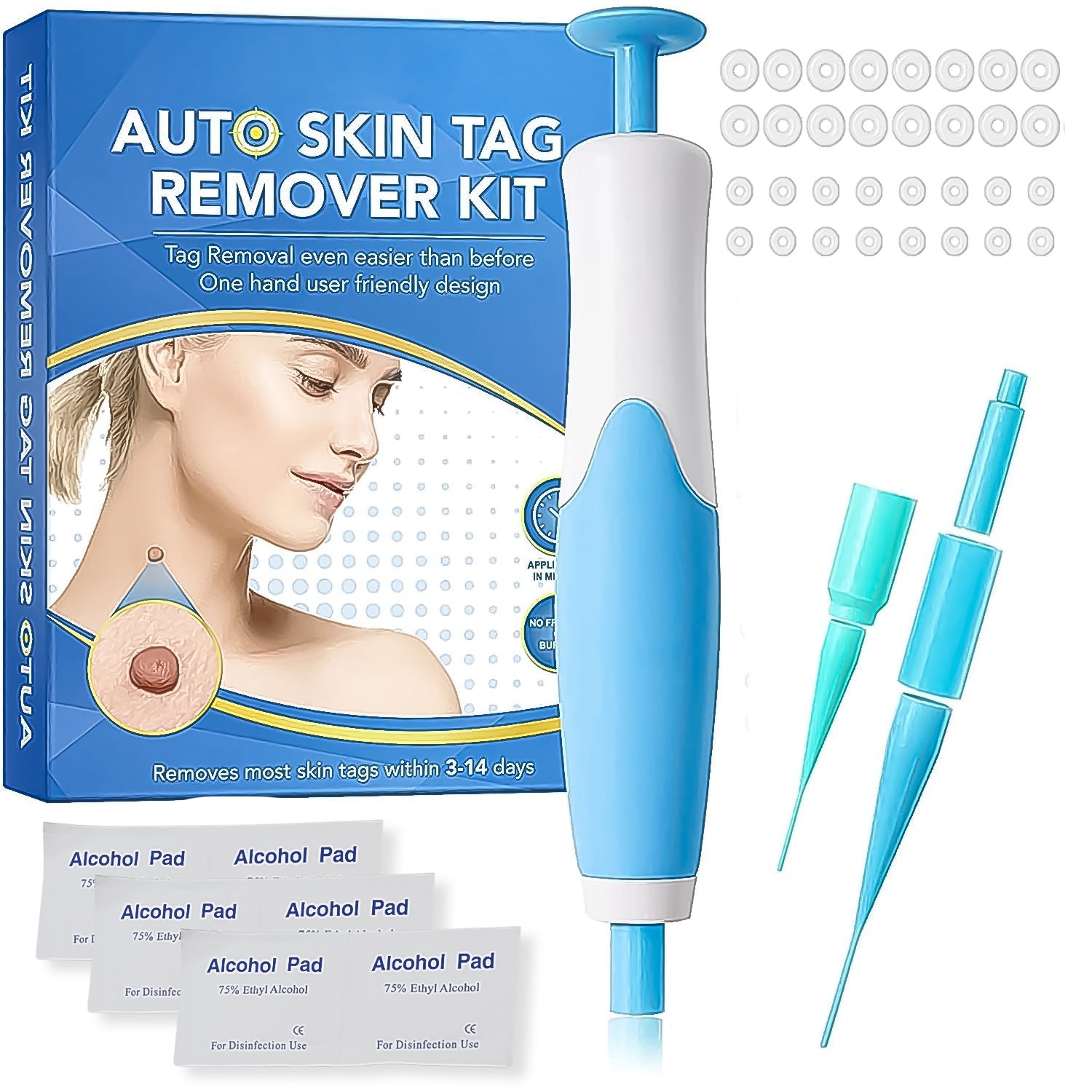 Skin Tag Remover Kit 2 in 1 for Micro to Large (2 mm - 8 mm / 1 Set)-Health & Personal Care-AniGuess-AniGuess