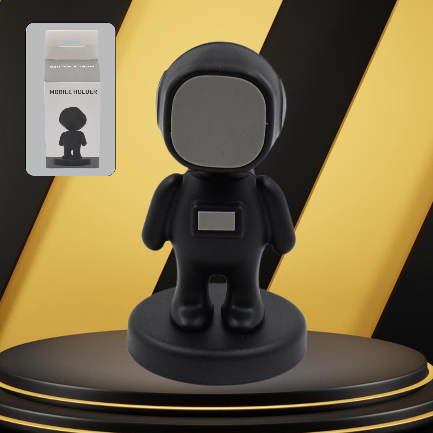 Cartoon Astronaut Magnetic Mobile Phone Holder – 360° Rotating Car Mount (1 Pc)-mobile accessories-AniGuess-AniGuess