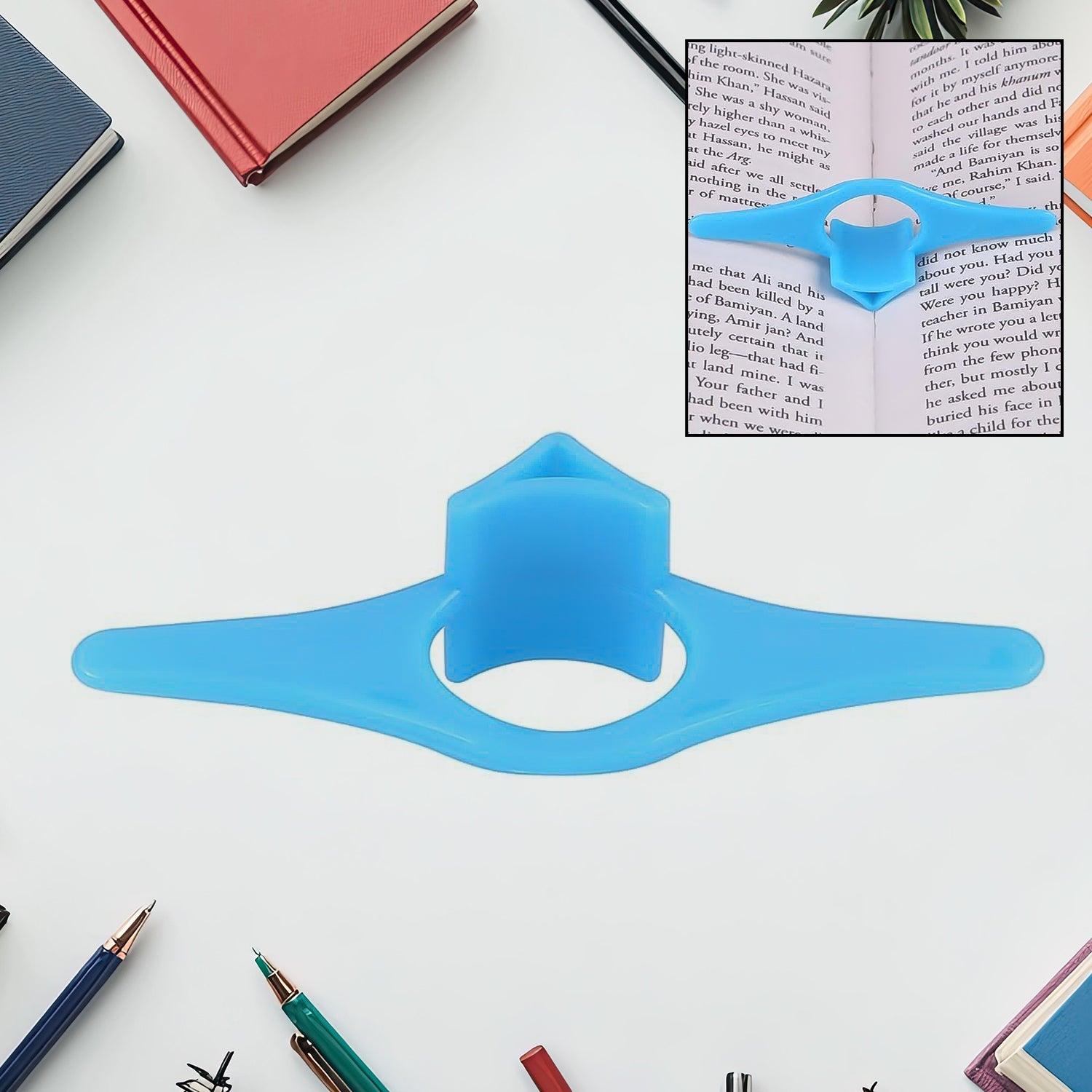 Multi-Function Plastic Thumb Book Support Book Page Holder (1 Pc)-Office Products-AniGuess-AniGuess