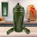 Stainless Steel Water Vacuum Insulated Bottle With Straw (1500ML, Mix Color)-Home & Kitchen-AniGuess-AniGuess