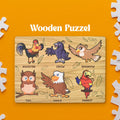 Wooden Bird Puzzle Learning Educational Board (1 Set / 28×20 Cm)-Toys & Games-AniGuess-AniGuess