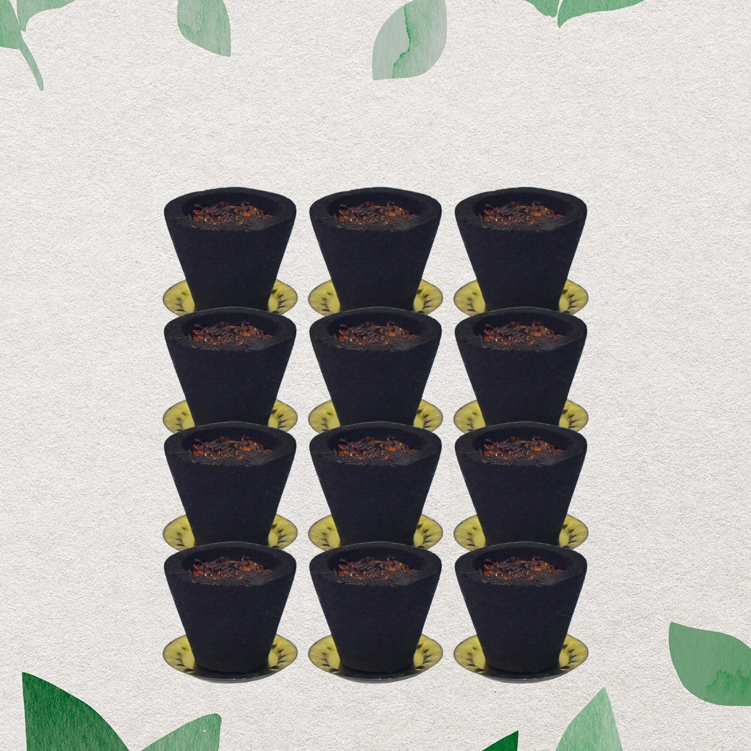 Premium Gugal Sambrani Cup Sambrani Havan Cups (12 Pcs Set)-Home Improvement-AniGuess-AniGuess