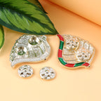 Leaf-Shaped Decorative Pooja Thali - (1 Pc)