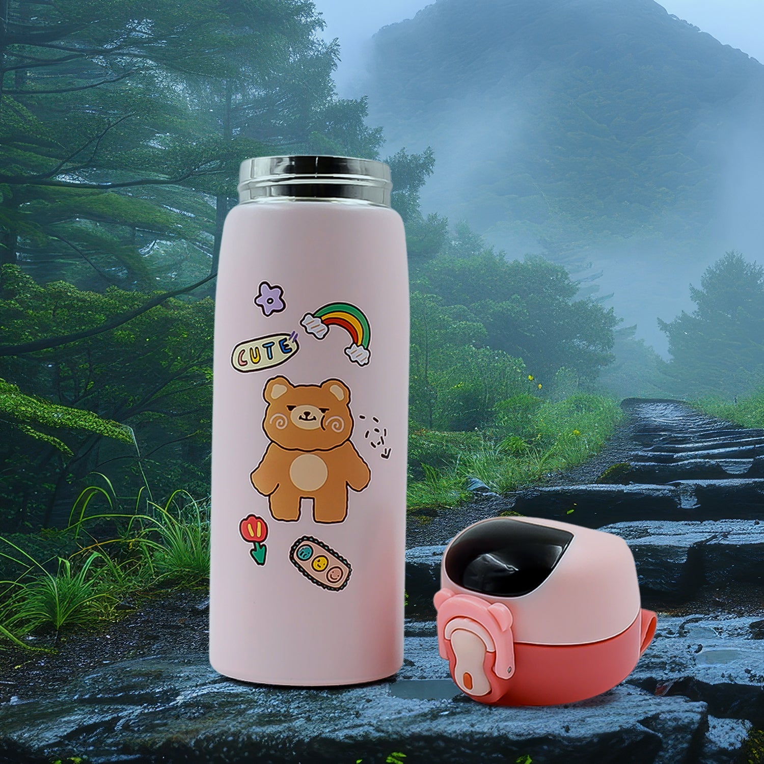 Smart Vacuum Insulated Water Bottle with LED Temperature Display (450 ML)-Home & Kitchen-AniGuess-AniGuess