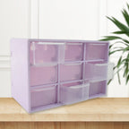 9-compartment plastic drawer jewellery organizer open view India