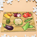 Wooden Vegetable Puzzle Learning Educational Board (1 Set / 28×20 Cm)-Toys & Games-AniGuess-AniGuess