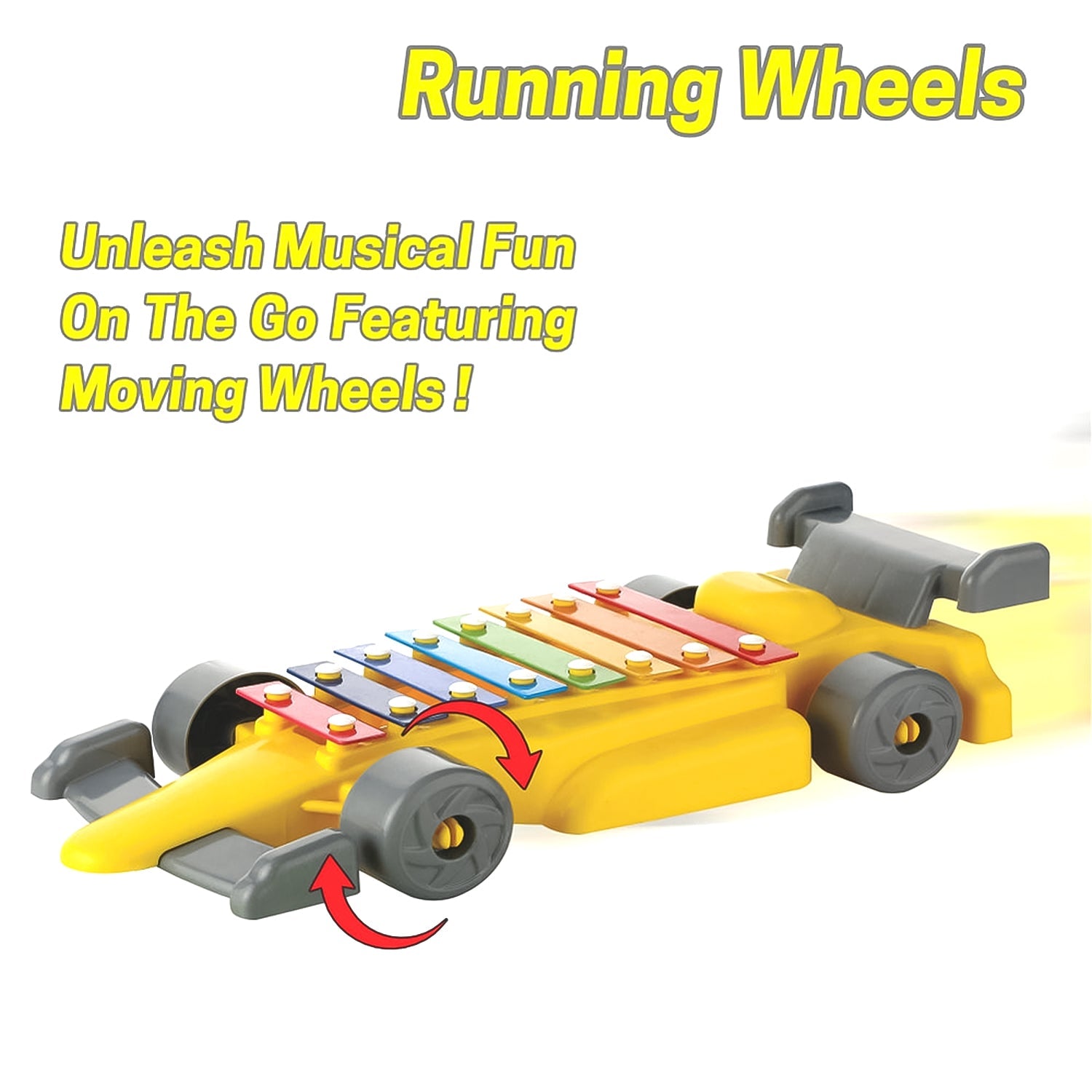 Musical Car Piano Xylophone Toy, Plastic Car Xylophone (1 Set)-Toys & Games-AniGuess-AniGuess