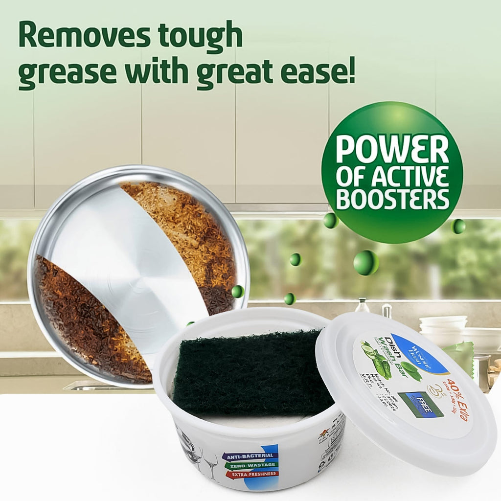 Fresh Mix Flavor Dishwash Bar with Super Scrubber Dishwashing Solution 350 gm-Industrial & Scientific-AniGuess-AniGuess