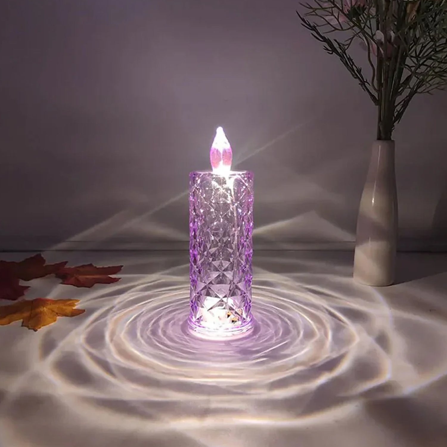 Candles for Home Decoration, Crystal Candlelight, Diwali (1 Pc / Multicolor)-Home Improvement-AniGuess-AniGuess