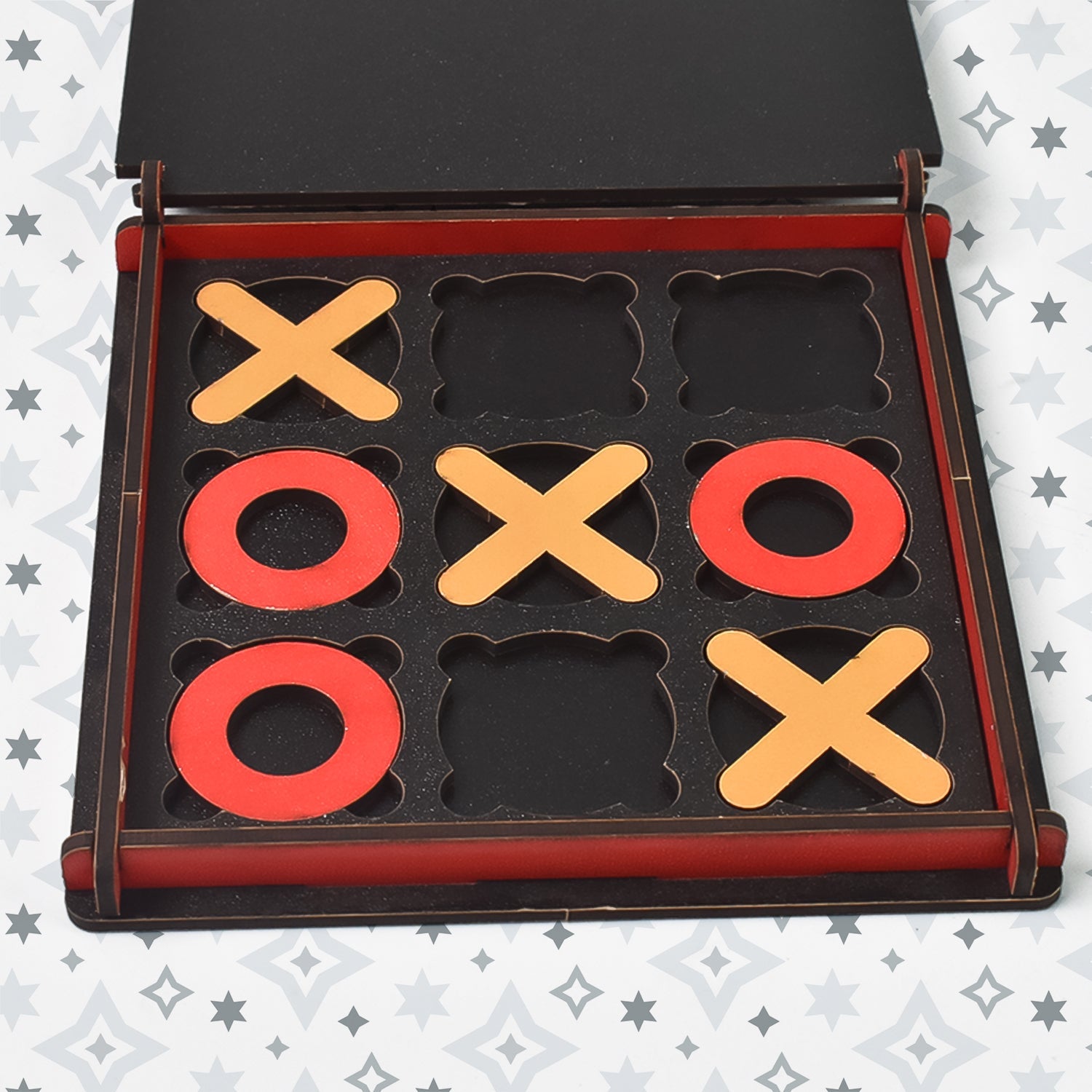 X & Zero Wooden Board Game (1 Set)-Toys & Games-AniGuess-AniGuess