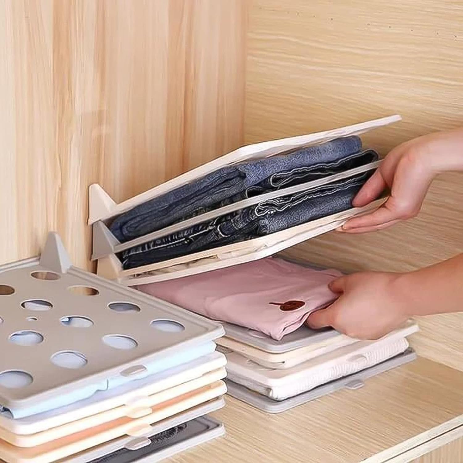 Stackable Shirt Clothes Folding Board (32×26 CM / 1 Pc)-Home Improvement-AniGuess-AniGuess