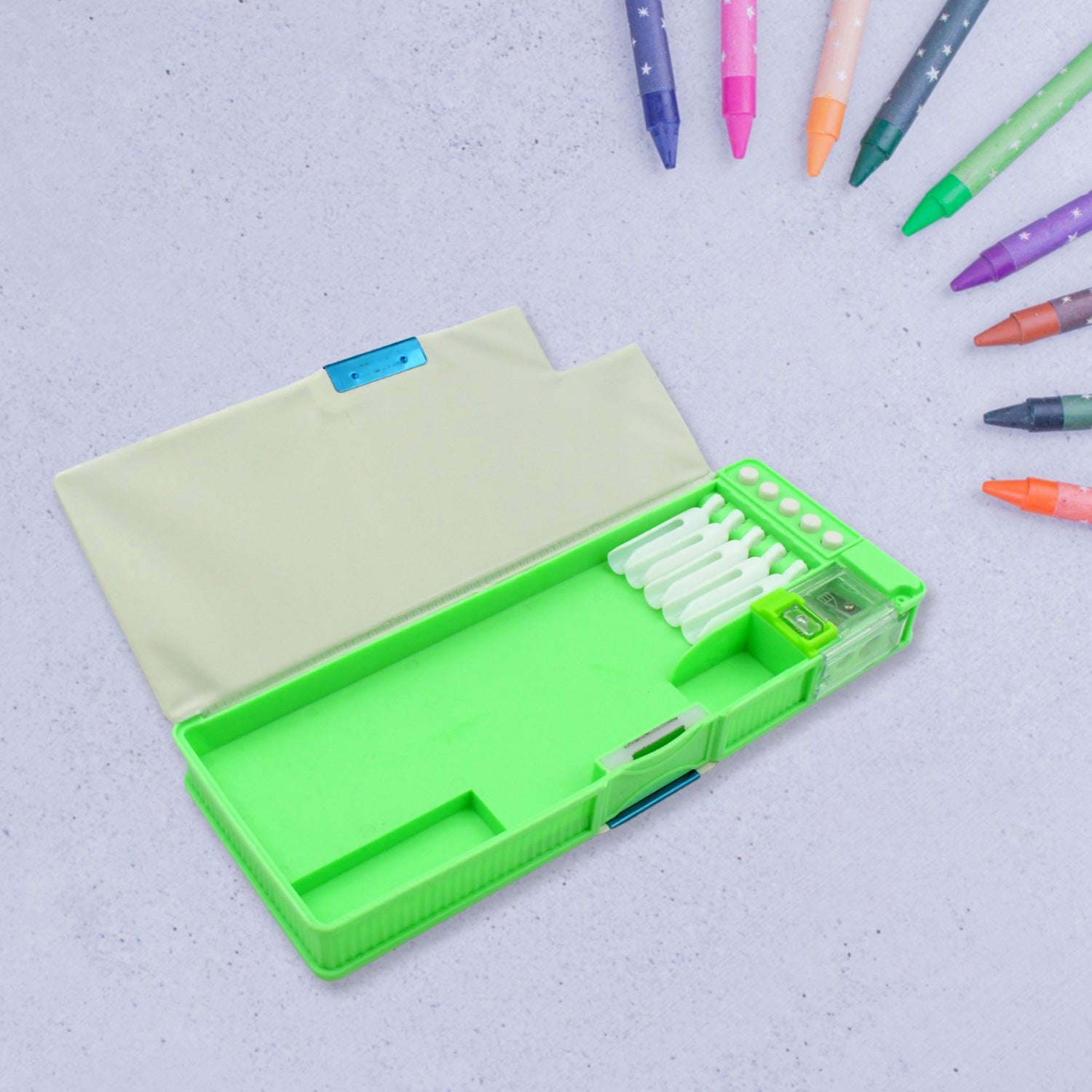 Multipurpose Compass Box (2 Compartments): Cartoon Pencil Case for Kids-Stationery-AniGuess-AniGuess