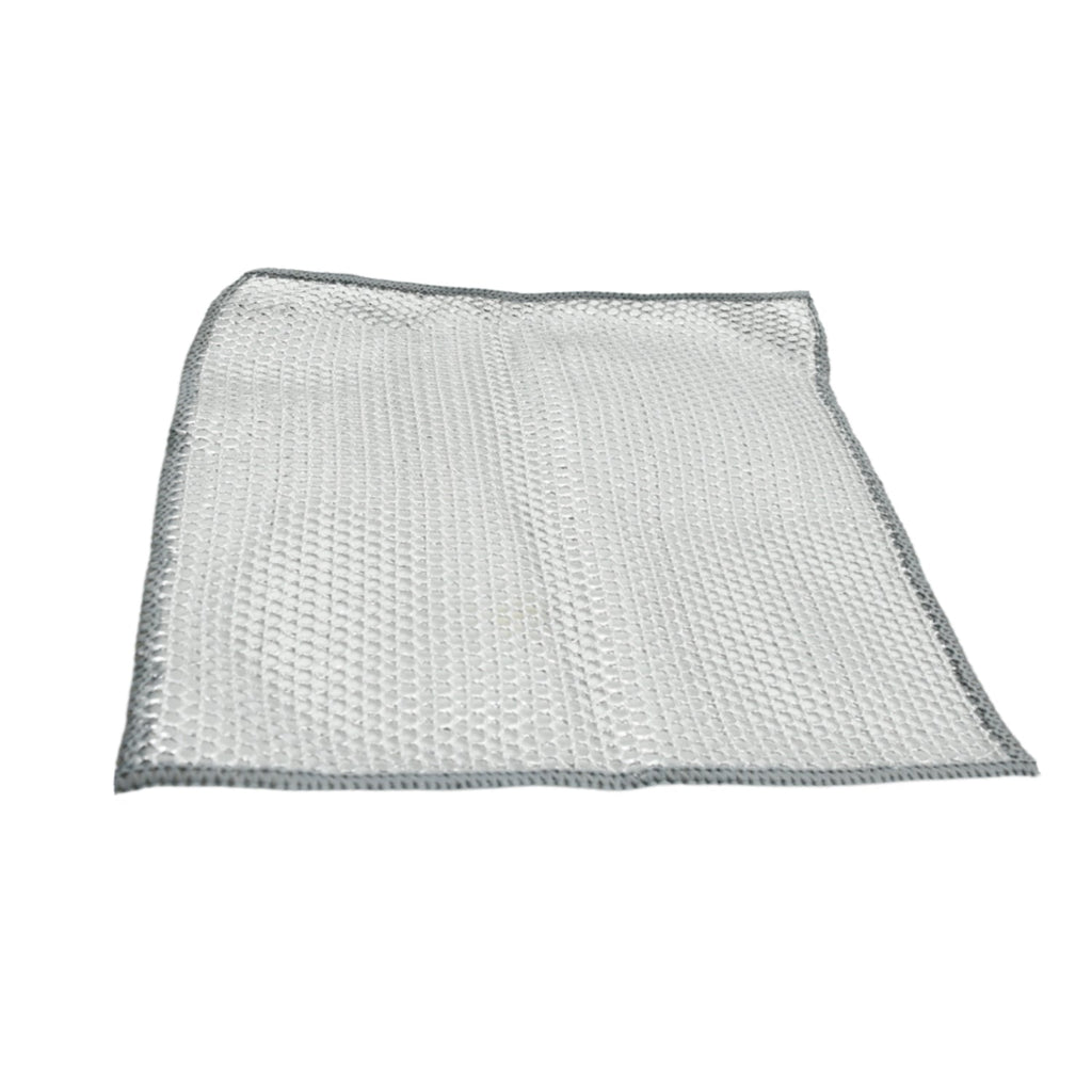 Double-Sided Microfiber Cloth & Stainless Steel Scrubber – (1 Pc, 20x20 cm)-Industrial & Scientific-AniGuess-AniGuess