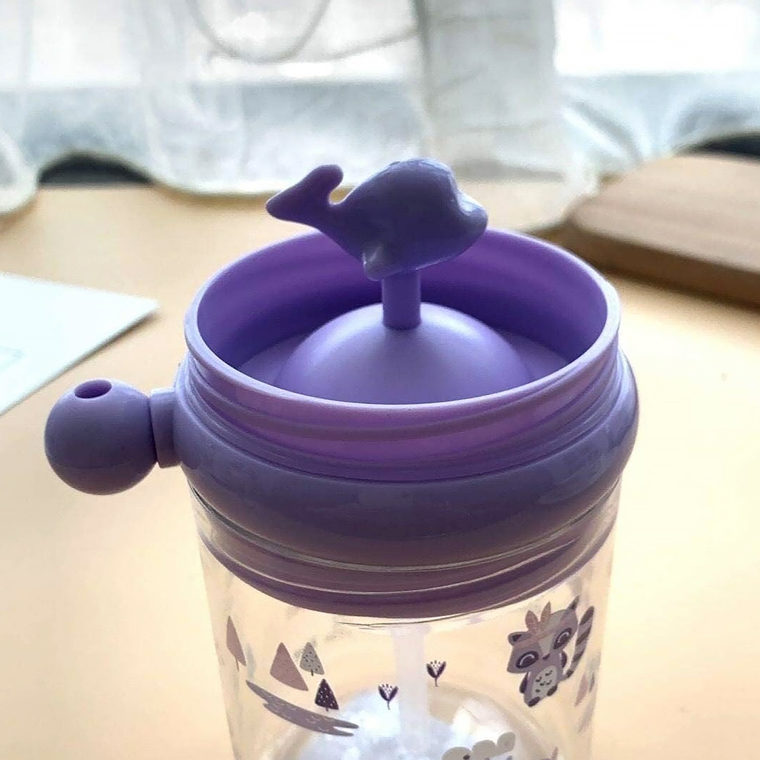 Whale Spray Sippy Cup (1 Pc): Straw, Lid, Spill-Proof, Fun Water Play-Baby-AniGuess-AniGuess