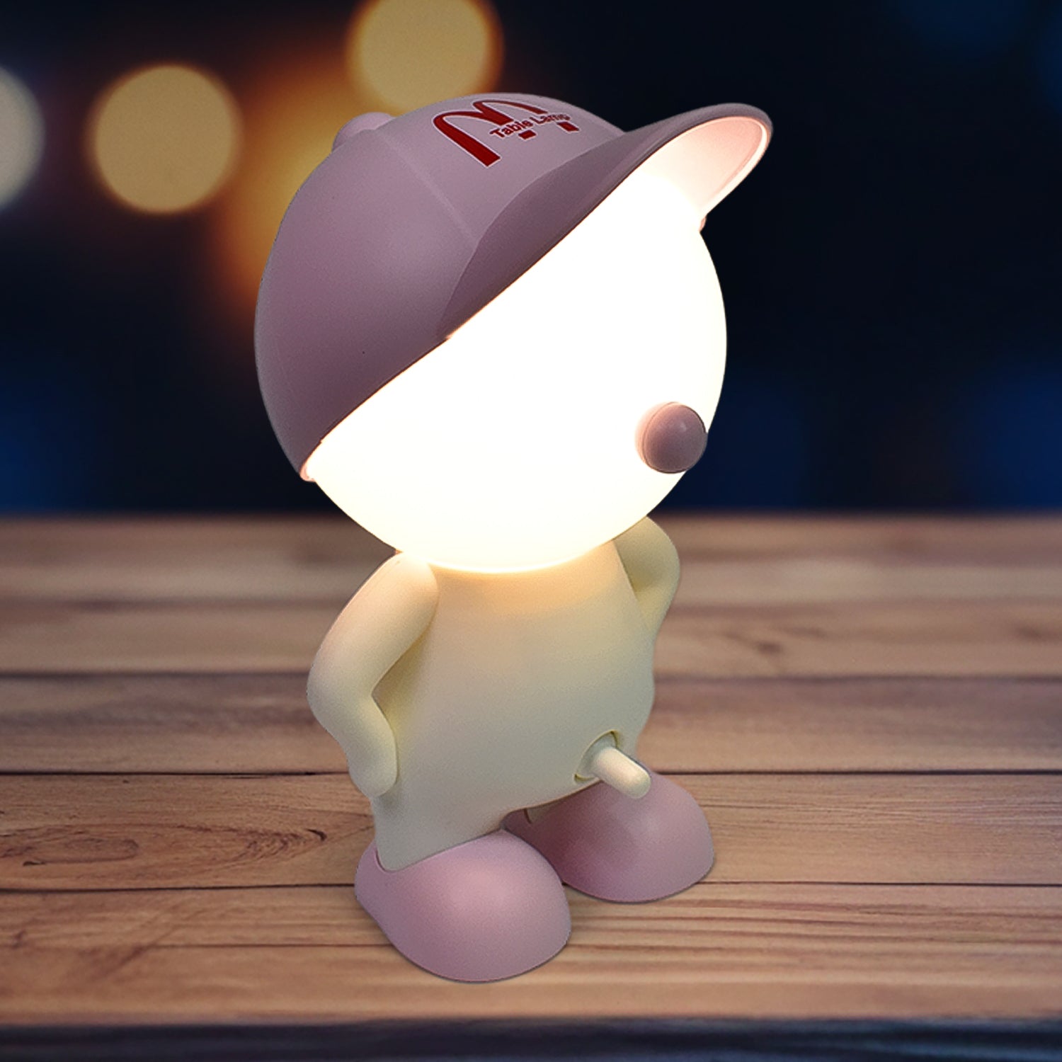 Cute Lovely Cartoon Design LED Desk Night Light With Plastic Head Cap (1 Pc)-Electronics-AniGuess-AniGuess