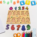 Wooden Number Puzzle Learning Educational Board (1 Set / 28×20 Cm)-Toys & Games-AniGuess-AniGuess