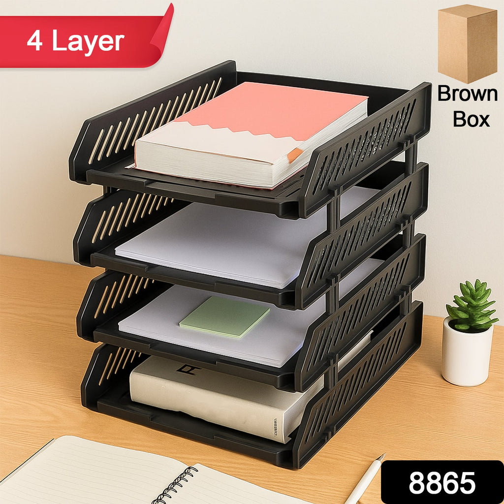4-Layer Multifunctional File Rack with Drawers for Office Desk-Home Improvement-AniGuess-AniGuess