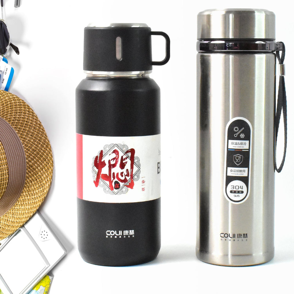 Stainless Steel Vacuum Insulated Water Bottle 900ML Approx (Mix Color)-Home & Kitchen-AniGuess-AniGuess