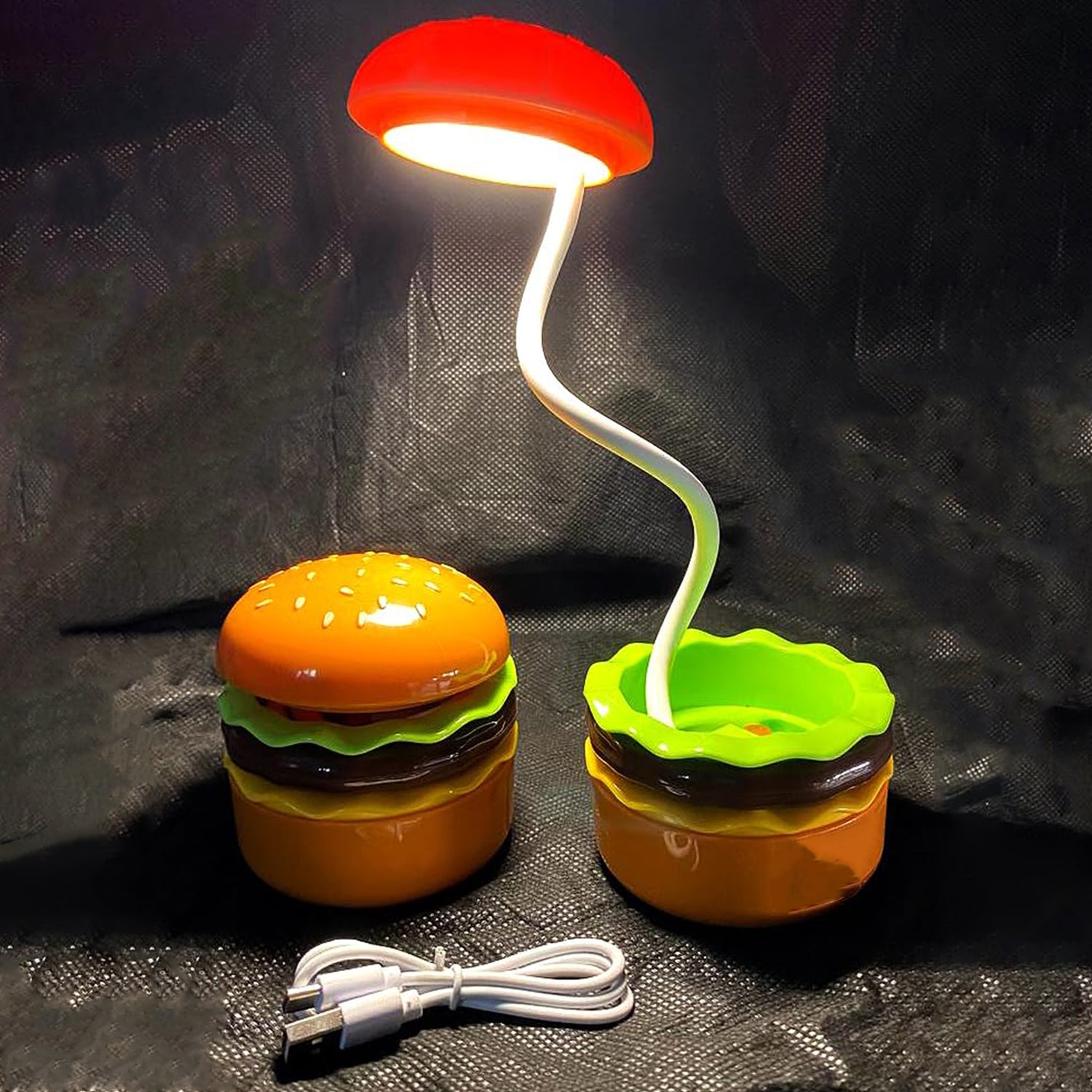 Burger Delight: Folding LED Night Lamp (1 Pc)-Electronics-AniGuess-AniGuess