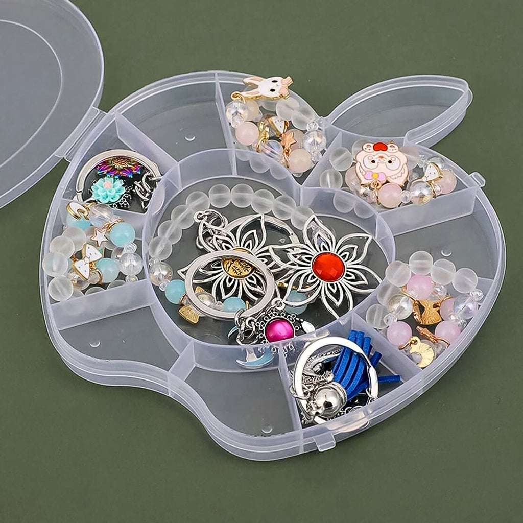 Plastic Apple Shape Jewellery Storage Box (1 Pc)-Home Improvement-AniGuess-AniGuess